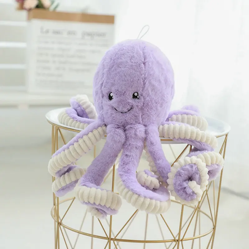 18 см милые осьминог плюшевые игрушки осьминог куклы-Киты и мягкие игрушки плюшевые морские игрушки для животных для детей Рождественский подарок - Цвет: Фиолетовый