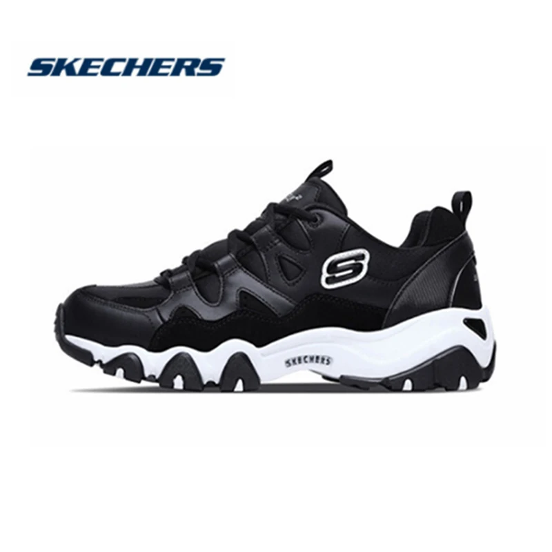 Skechers las mujeres in Walking Shoes Men Platform Shoes Comfortable Breathable Shoes Men Casual Fashion Fltas 999042-BLK