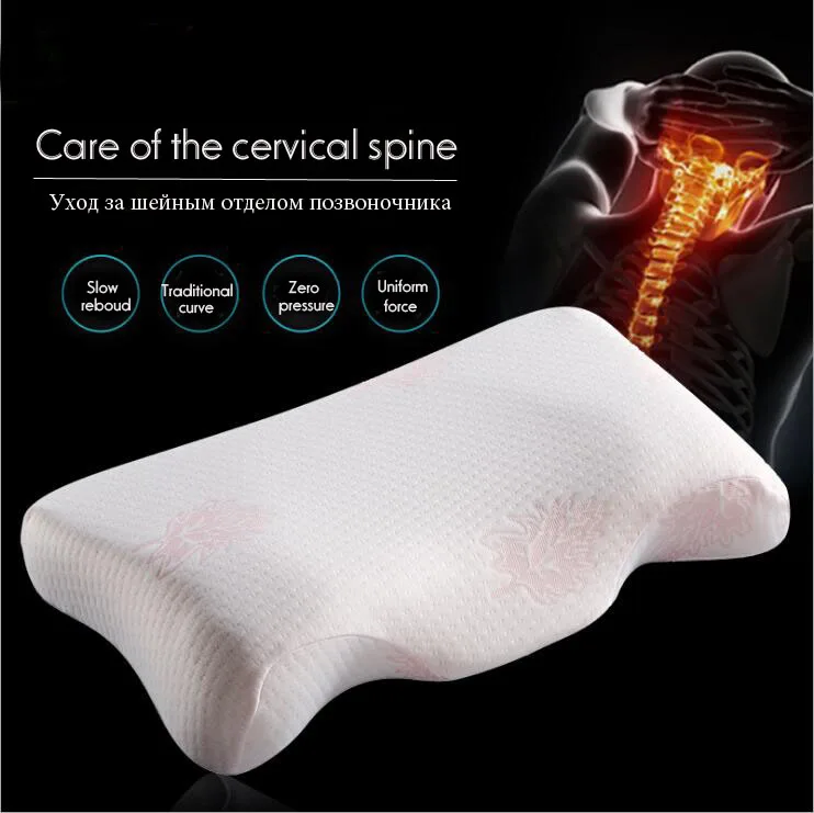 Ergonomic Cervical Contour Memory Foam Pillow For Neck Support And Pain