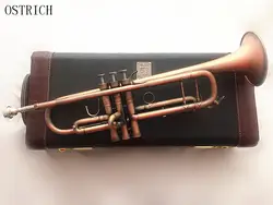 Страус B плоский Professional трубы античная медь моделирование Bb тромпит Музыкальные инструменты латунь тромбета для начинающих