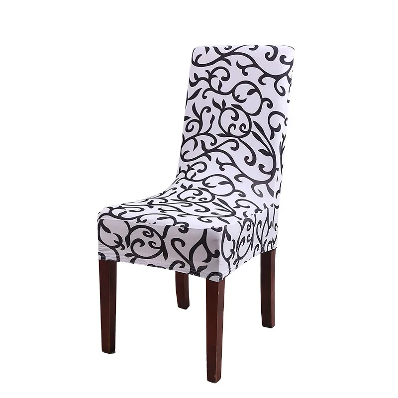 Съемный чехол на стул с цветочным принтом, большой эластичный чехол, современный чехол для сидений на кухне, эластичные чехлы на стулья для свадебного банкета