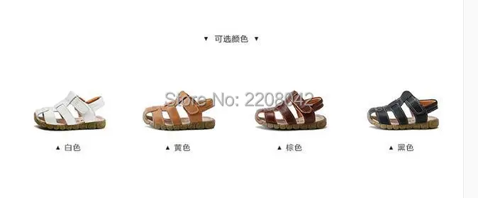 Новые летние кожаные сандалии из искусственной кожи для мальчиков повседневная обувь Баотоу для маленьких мальчиков обувь скольжения сухожилия мягкое дно