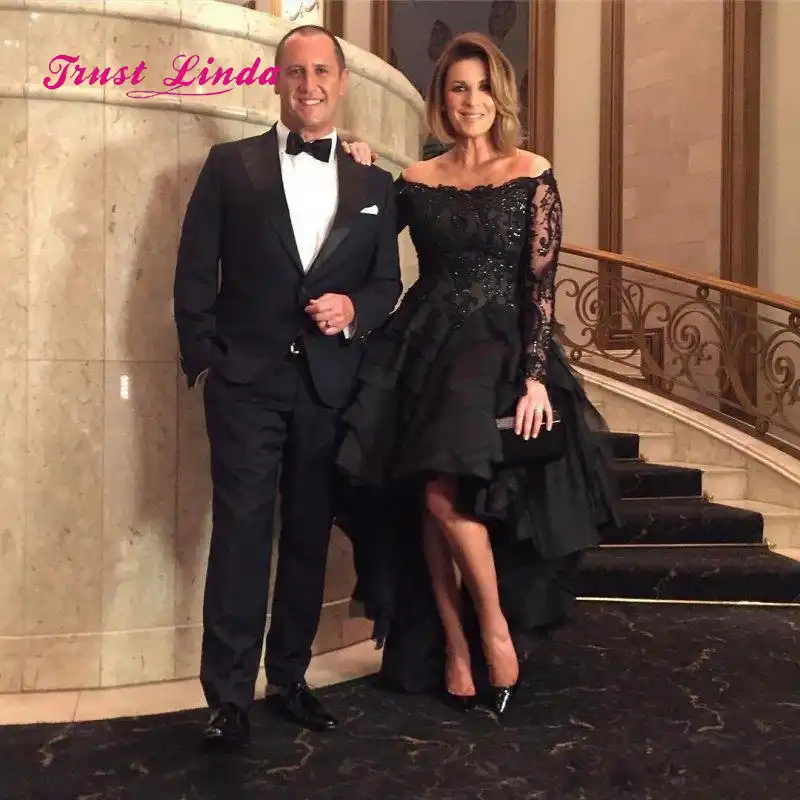 mother of bride black dress