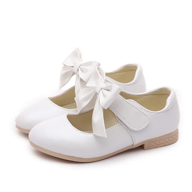 

2018 Girls Dress Shoes Kids Girls Princess Leather Shoes Bow Tie Children Casual Shoes Girls Party Shoes Sandals for 3-12 Years