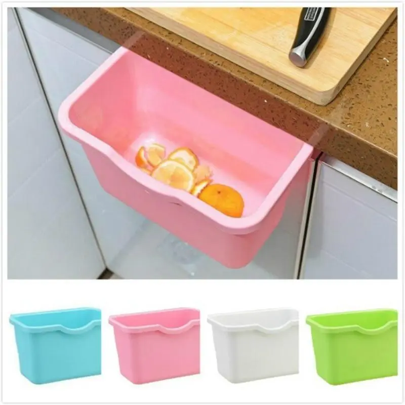 Tabletop Storage Box Kitchen Door Hanging Plastic Trash