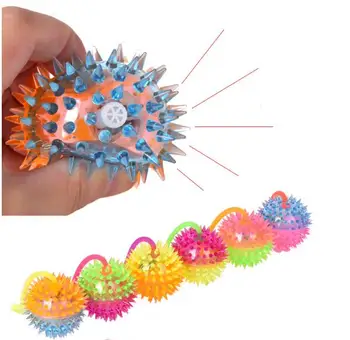 

Flash Favorite Toys Ball Night Light Fun Massage Hedgehog light Xmas Gift Toy Luminous Christmas Party YH1222
