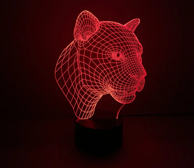 2019 3D лампа ночник семь цветов Животные Многоцветный RGB лампа Рождественский Декор Детский подарок игрушки сенсорный пульт дистанционного
