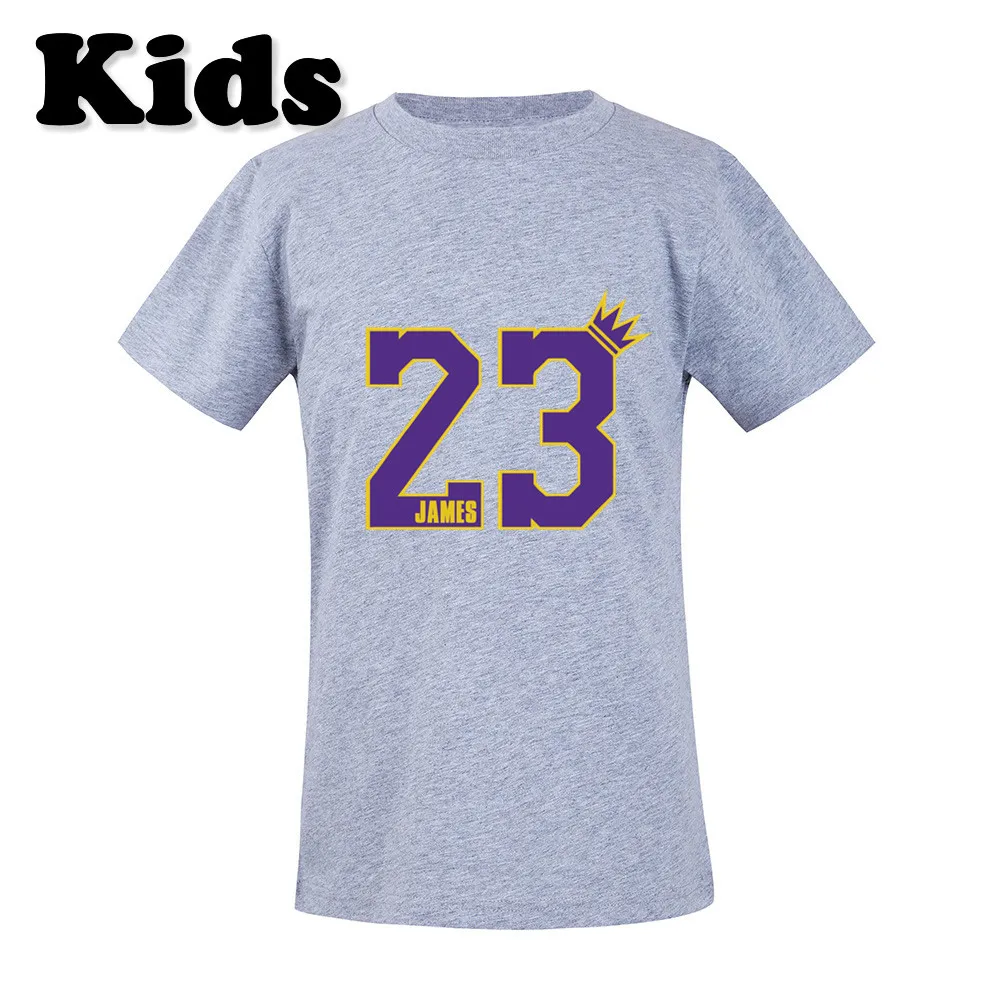 

Summer Baby 23 LeBron James Los Angeles T-shirts boys short sleeve tops girls shirts children clothes kids t shirt 0328-10