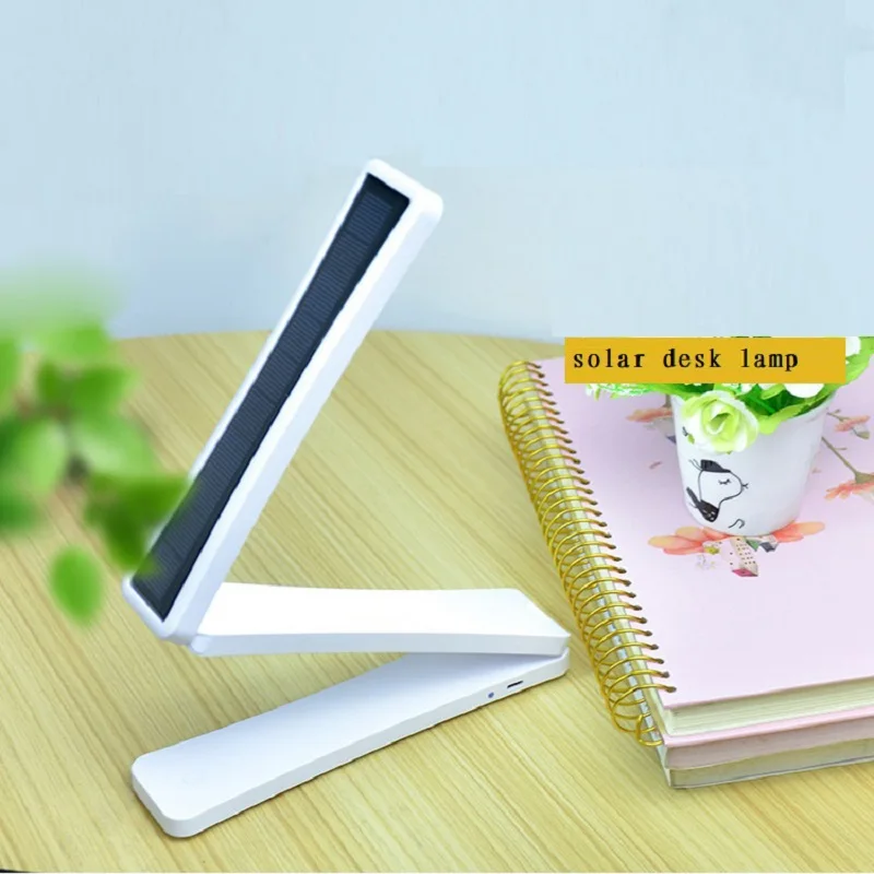 

Portable Solar Desk Lamp Foldable Adjustable LED Reading Light Dimmable Touch USB/Solar Charging Outdoor Camping Table Lamps