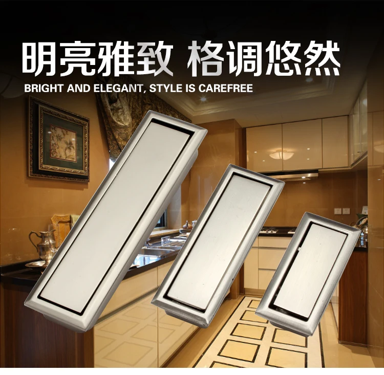 

Concealed hidden handle / drawer door handle / modern dark handle / cabinet doorknob / dark pull large trumpet