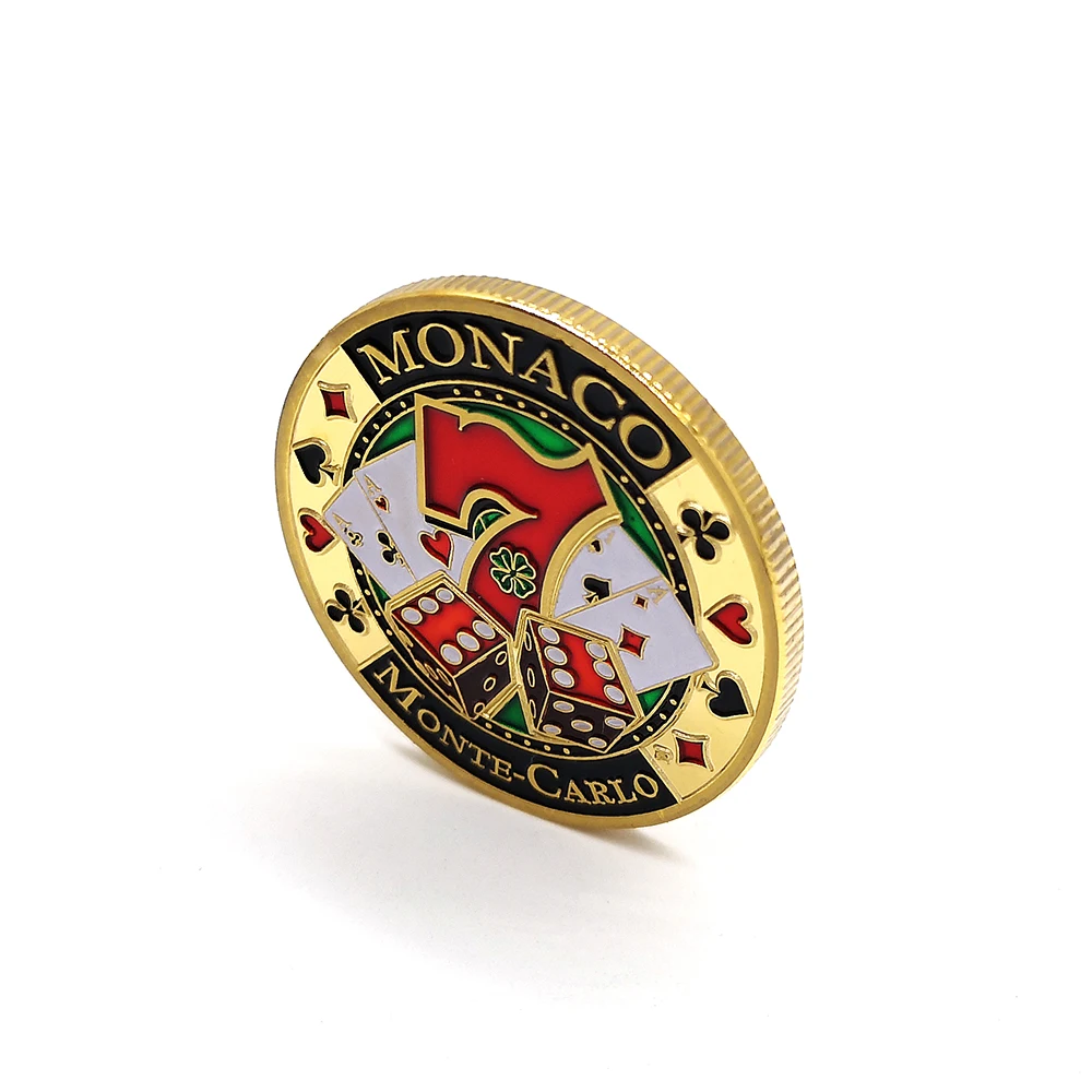 

Monaco Poker Chips Monte Carlo Badge Challenge Coins Collection Memorial Souvenirs Collectibles Coin