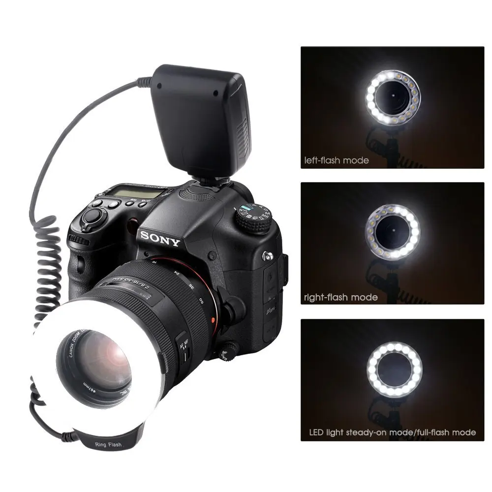 Spash RF 600E светодиодный светильник для макросъемки вспышка камеры Sony 18 шт. SMD