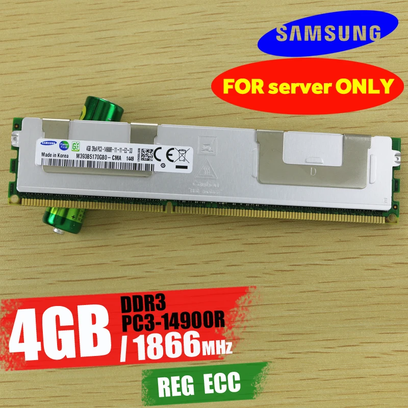 Aliexpress Buy Samsung 4GB PC3 14900R DDR3 1866MHz 4G 2Rx4 REG 