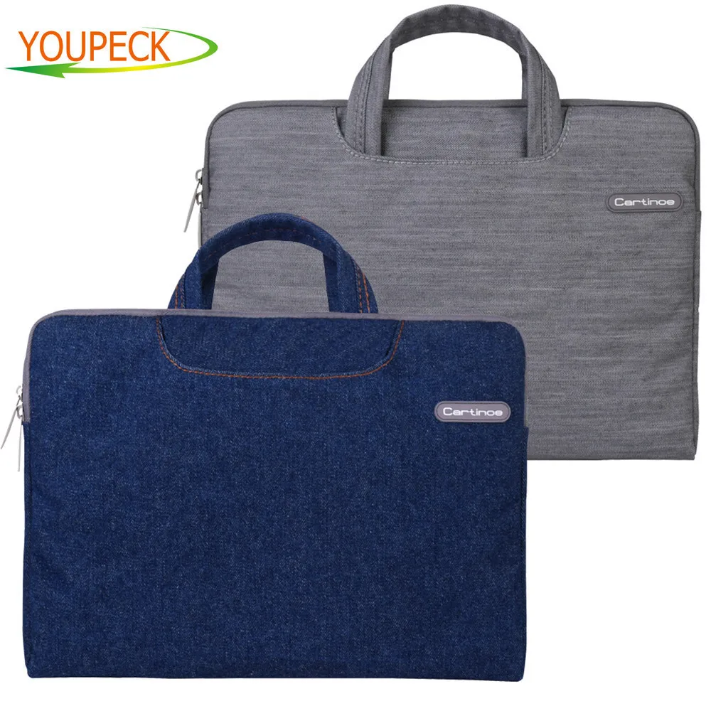 Jeans Denim Fabric Laptop Sleeve bag For Macbook Air 13 15 inch Handbag