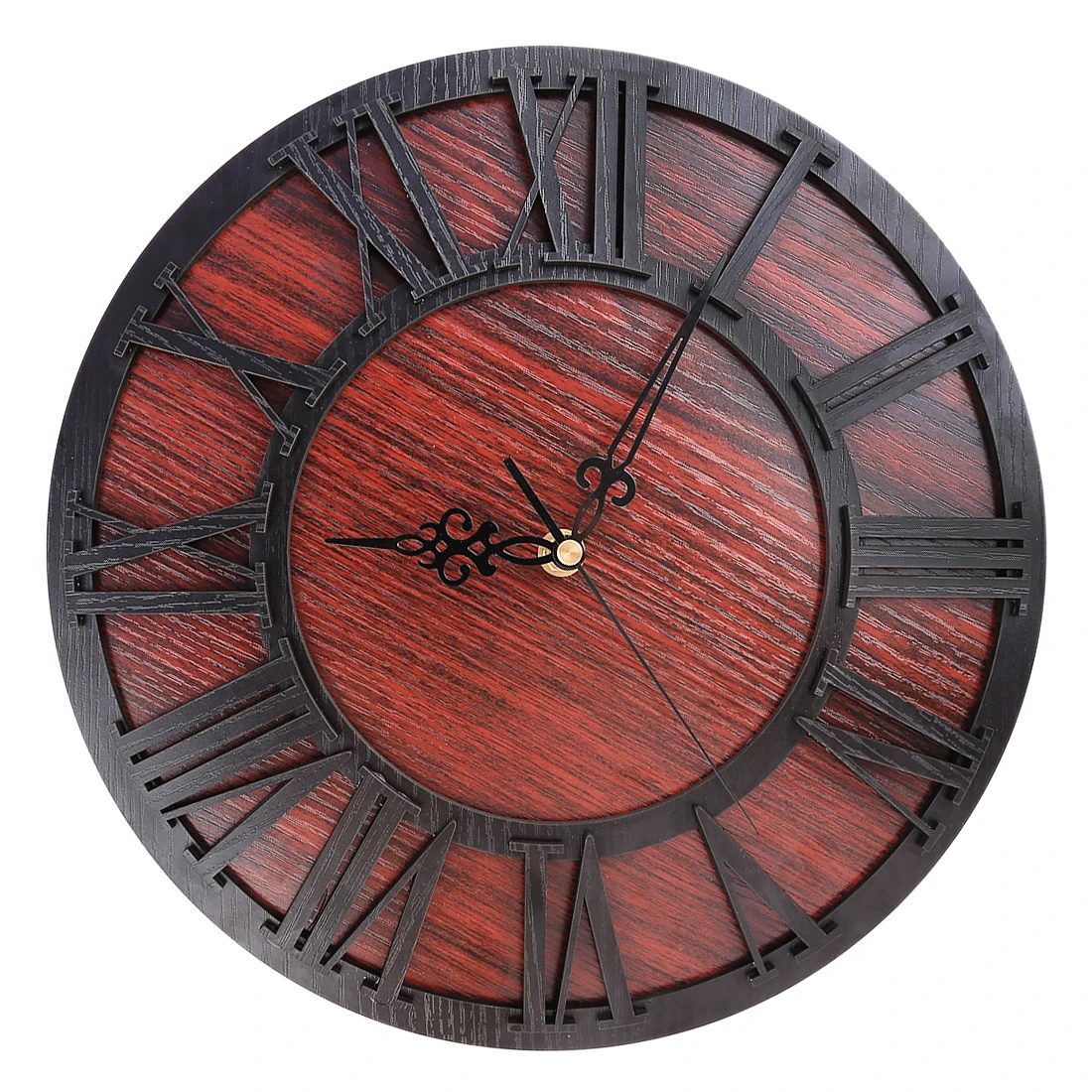 Homingdeco 12 Inch Classical Retro Style Wood Grain Arabic Numerals