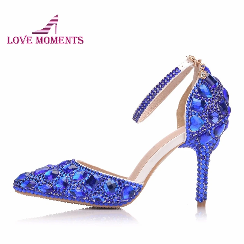 blue bridal heels