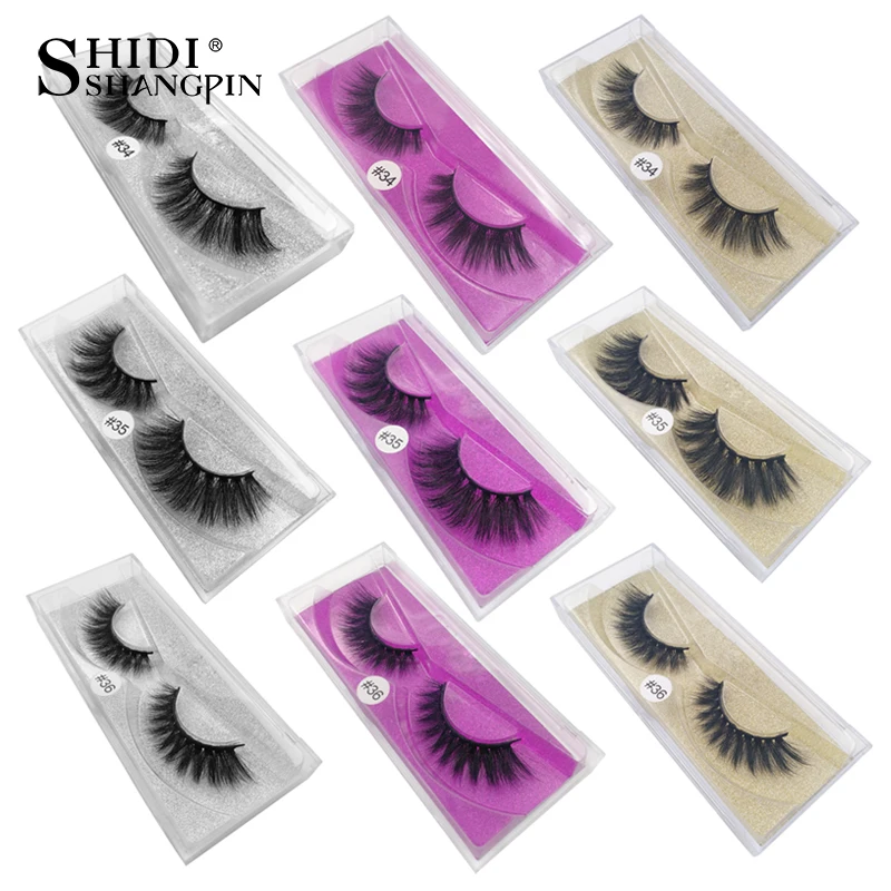 SHIDISHANGPIN 3d mink lashes 1 pair eyelashes hand made mink eyelashes 3d mink hair lashes faux cils makeup false eyelash cilios