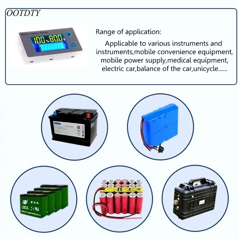 OOTDTY 10-100 в универсальный вольтметр емкости батареи тестер ЖК-дисплей Автомобильный свинцово-кислотный индикатор