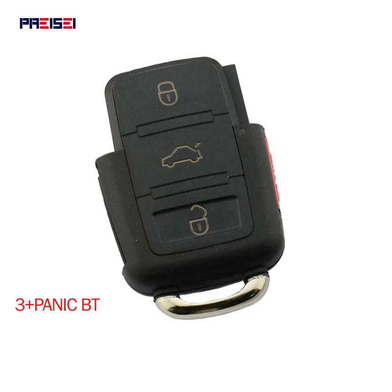PREISEI 20pieces/lot 3+panic Buttons Replacements Keyless Car Remote Key Shells Case Fob For VW Passat Golf Polo Bora Volkswagen PREISEI 20pieces/lot 3+panic Buttons Replacements Keyless Car Remote Key Shells Case Fob For VW Passat Golf Polo Bora Volkswagen