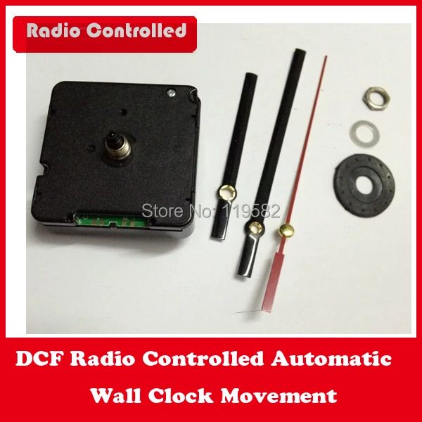 

Free Shipping Radio Controlled Quartz Automatic Signal DCF Wall Clock Movement Machine For Europe Country With Free Metal Hands