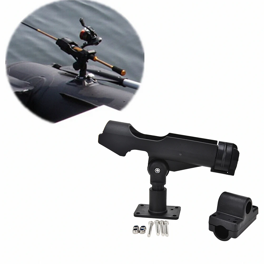 

1PC Adjustable Side Rail Mount Installation or Directly Installed on Kayak Boat Fishing Pole Rod Holder Tackle Kit 23.5cm x 14cm