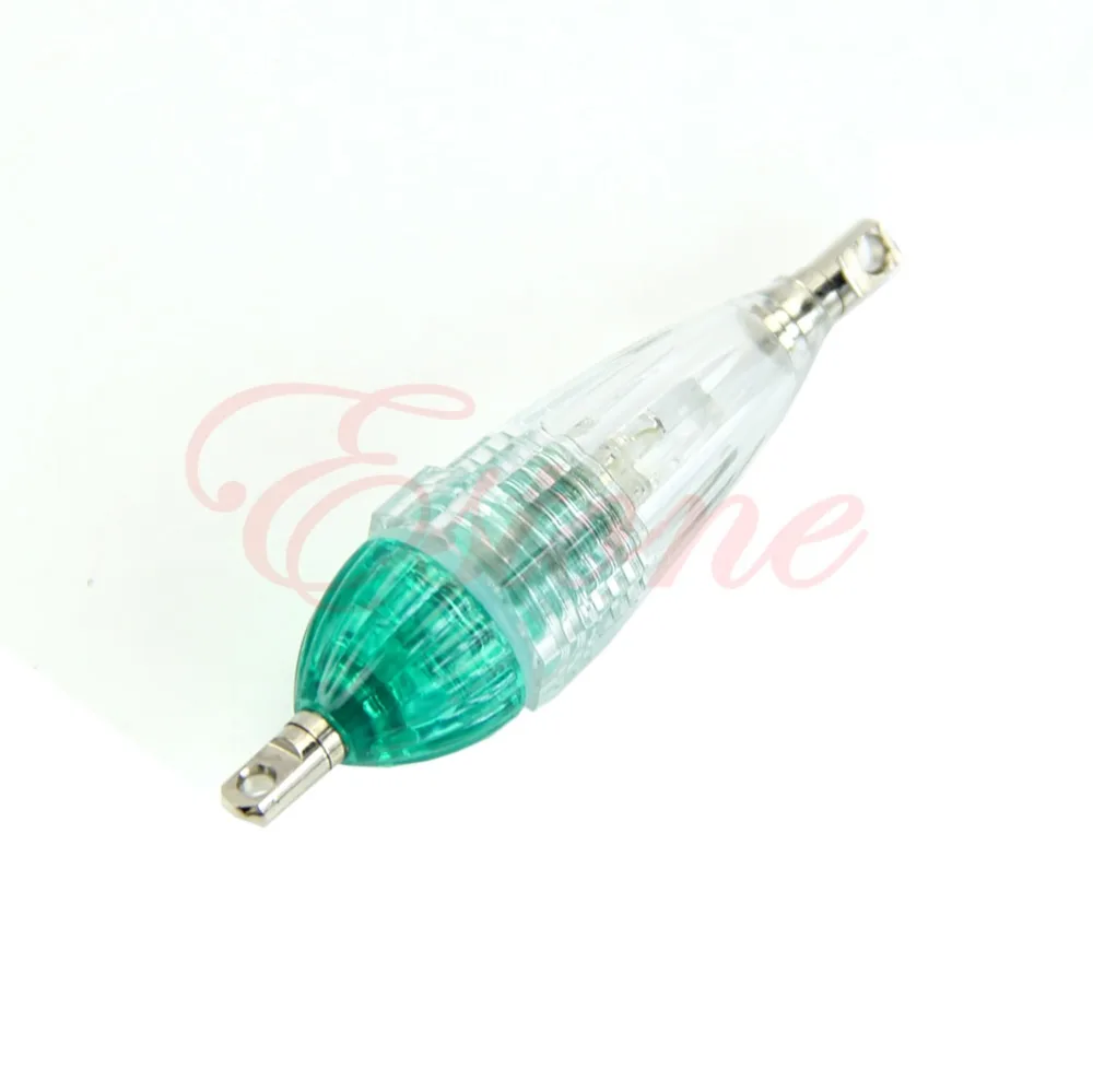 

hot Mini LED Deep Drop Underwater Fishing Squid Fish Lure Light Green Flashing Lamp