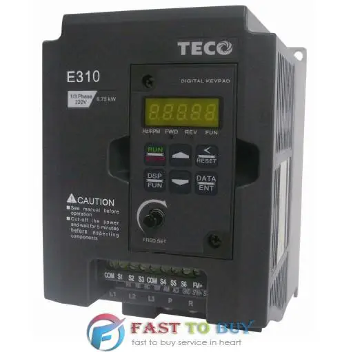 Инвертор TECO E310 серии E310-201-H 1HP 750 Вт 1/3 фаза 200~ 240 В 50/60 Гц 1Y ГАРАНТИЯ