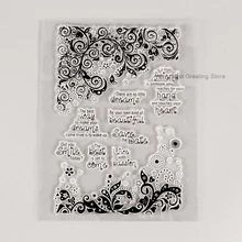 Винтажная Цветочная открытка для изготовления штампов фон Сделай Сам штампы для скрапбукинга