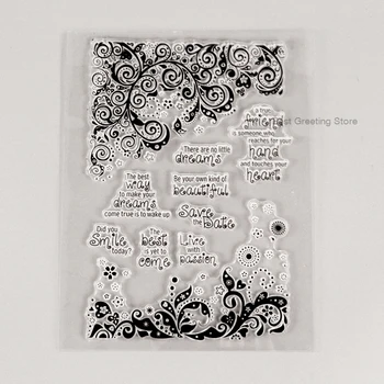 

vintage flower card making stamps diy background stamps clear stamps scrapbooking
