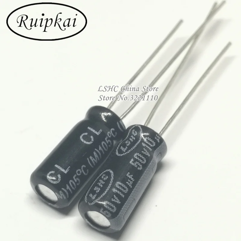 50pcs 10UF 50V 5X11mm Aluminum Electrolytic Capacitor 50V 10UF 5*11mm CLseries 105 temperature