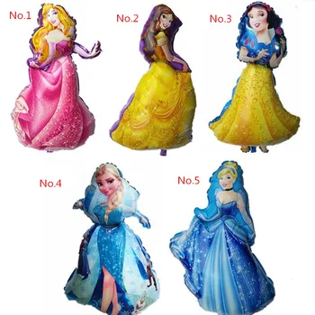 

50pcs/lot 92*55cm giant size belle princess globos Cinderella balloons party supplies birthday gift baby girl baloon