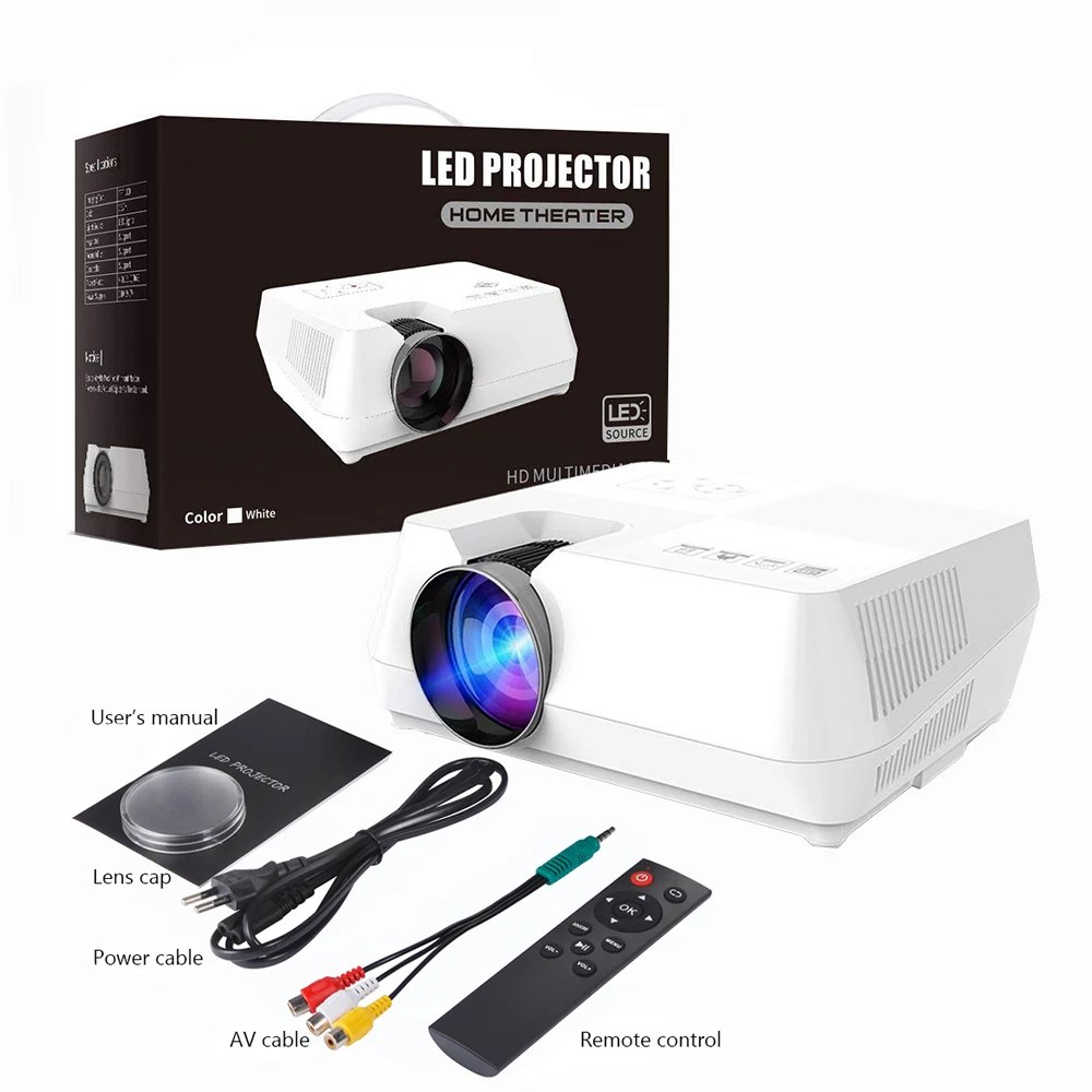  Vivicine 720P HD Projector Optional Android WIFI Bluetooth HDMI USB PC Mini LED Proyector Handheld 