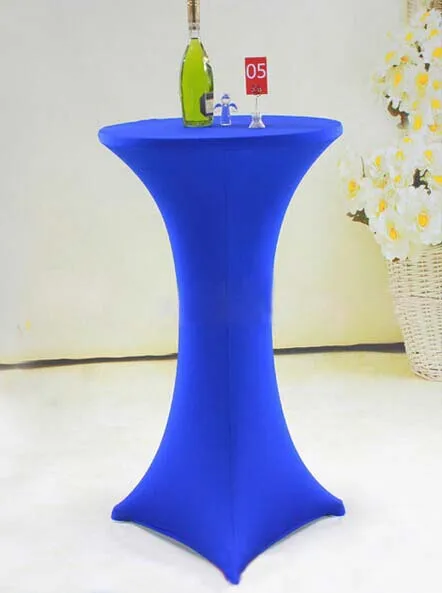 Free Shipping 10pcs Royal Blue Lycra Stretch Tail Table Covers Free Shipping 10pcs Royal Blue Lycra Stretch Tail Table Covers Highboy Bar Spandex