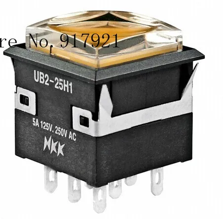 

[ZOB] UB225KKW015D-1JD imported from Japan nkk day open UB2-25H1 luminous flat thin button switches --3pcs/lot