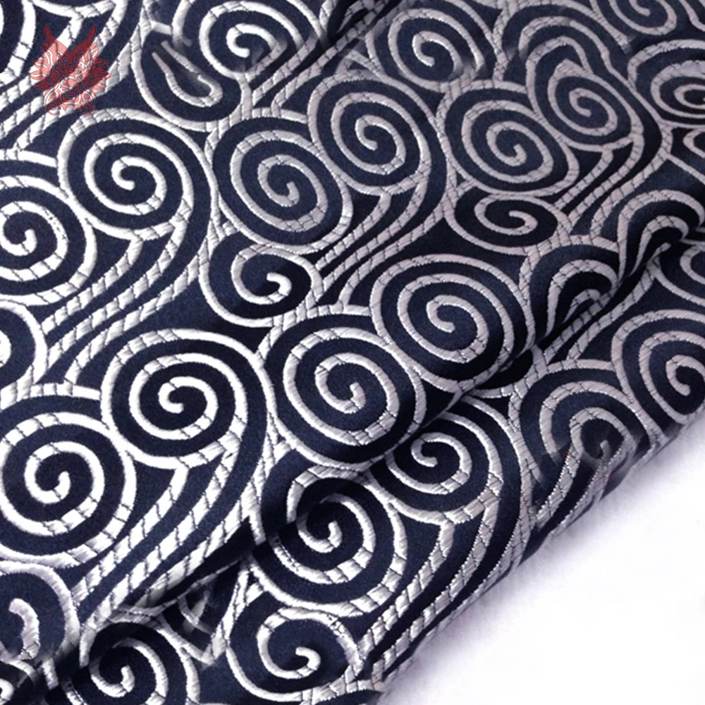 Vintage style circle geometric jacquard brocade fabric for clothing DIY