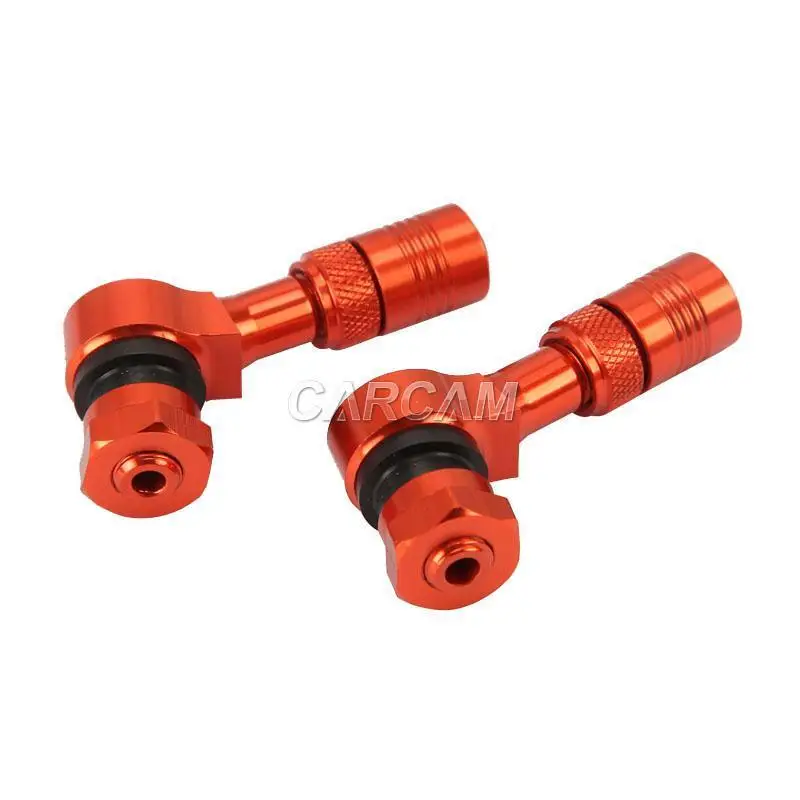 Buy Orange Fadeproof Motorcycle Wheel Valve Caps For
