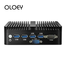 OLOEY Mini PC Intel Celeron 2955U Windows 10 Linux 300Mbps WiFi Dual Gigabit Ethernet 2*RS232 Serial Port 2*HDMI 4*USB3.0