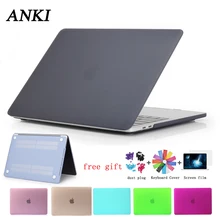 Чехол для ноутбука Macbook Pro Air retina 11 12 новинка 13 15 A1932 A1989 A1990 Защитный матовый жесткий пластиковый чехол+ Крышка для клавиатуры