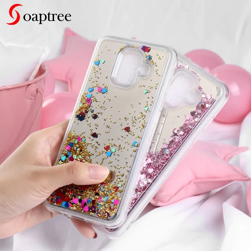 

Glitter Liquid Silicone Cases for Samsung Galaxy A6 2018 Case Soft TPU Coque for A6 2018 5.6 inch Cover Phone Fundas Covers