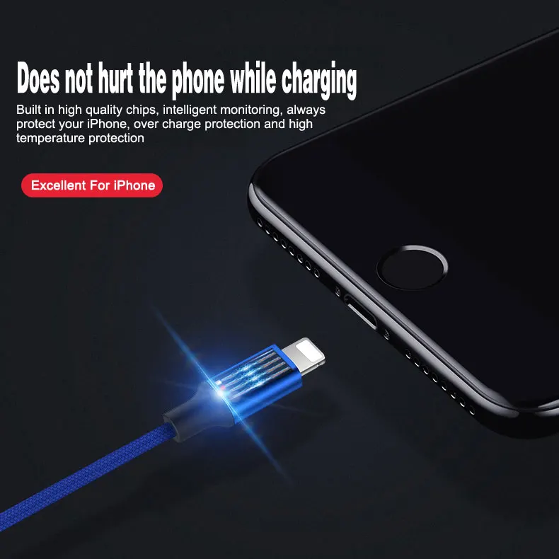 NOHON usb type-C кабель для быстрой зарядки 8pin для Apple iPhone 8 7 6 6S iOS 10 9 8 MacBook type-C USB-C кабель для синхронизации данных