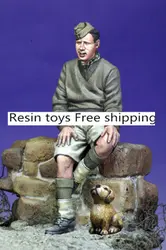 Предварительный заказ-resin игрушки 35079 Британский бронированный Экипаж #2 и щенок Бесплатная доставка