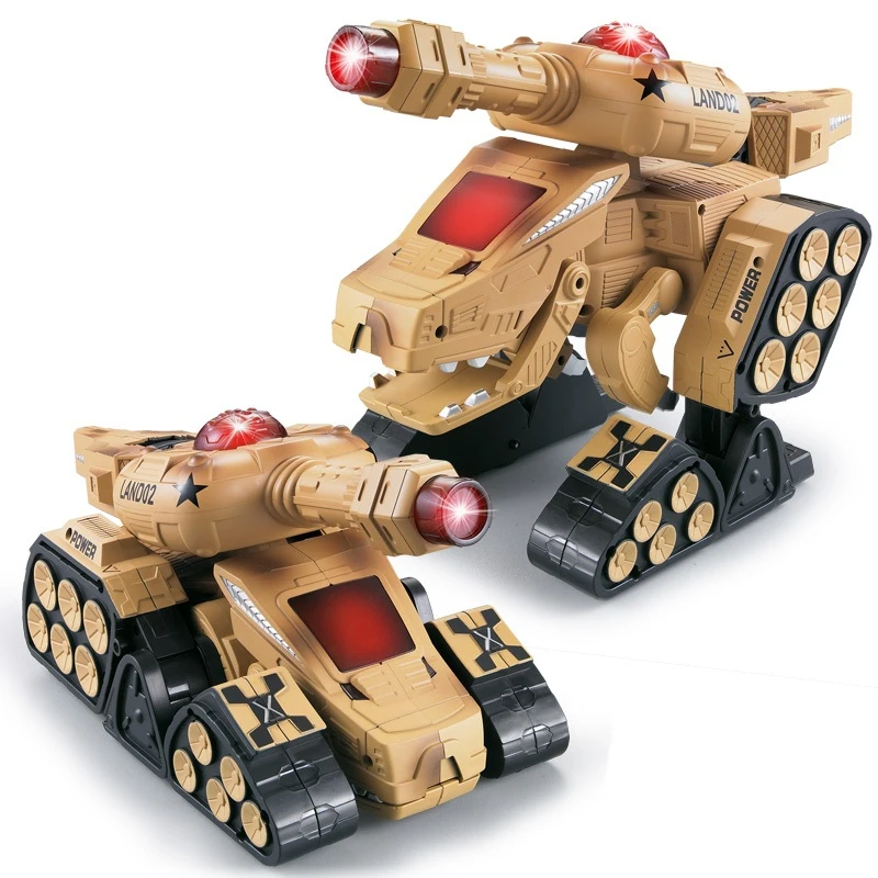 rc tank TT670 Infrared Battle Dinosaur Tank  Emmagee Remote Control Tank Fort Rotate Fighting RC Deformation Army Tank for gifts