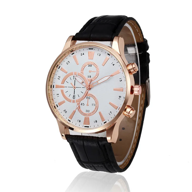 

Men Watch Clock Retro Design Leather Band Analog Alloy Quartz Wrist Watch Feloj Hombre Gentlemanly Comfortable High Quality M4