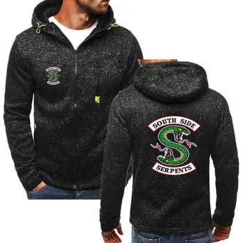 

2019 New Arrival Reversal South Side Snakes Hoodie Men Fashion Cool Fleece Hoodies Zipper Jacket Costume Sports Coat