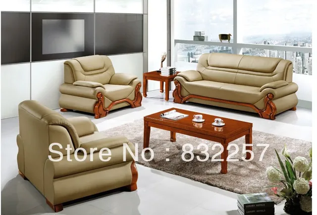 Hot Genuine Leather High Grade Office Sofa Fashion Atmosphere Hot Genuine Leather High Grade Office Sofa Fashion Atmosphere Modern Living Roome Furniture