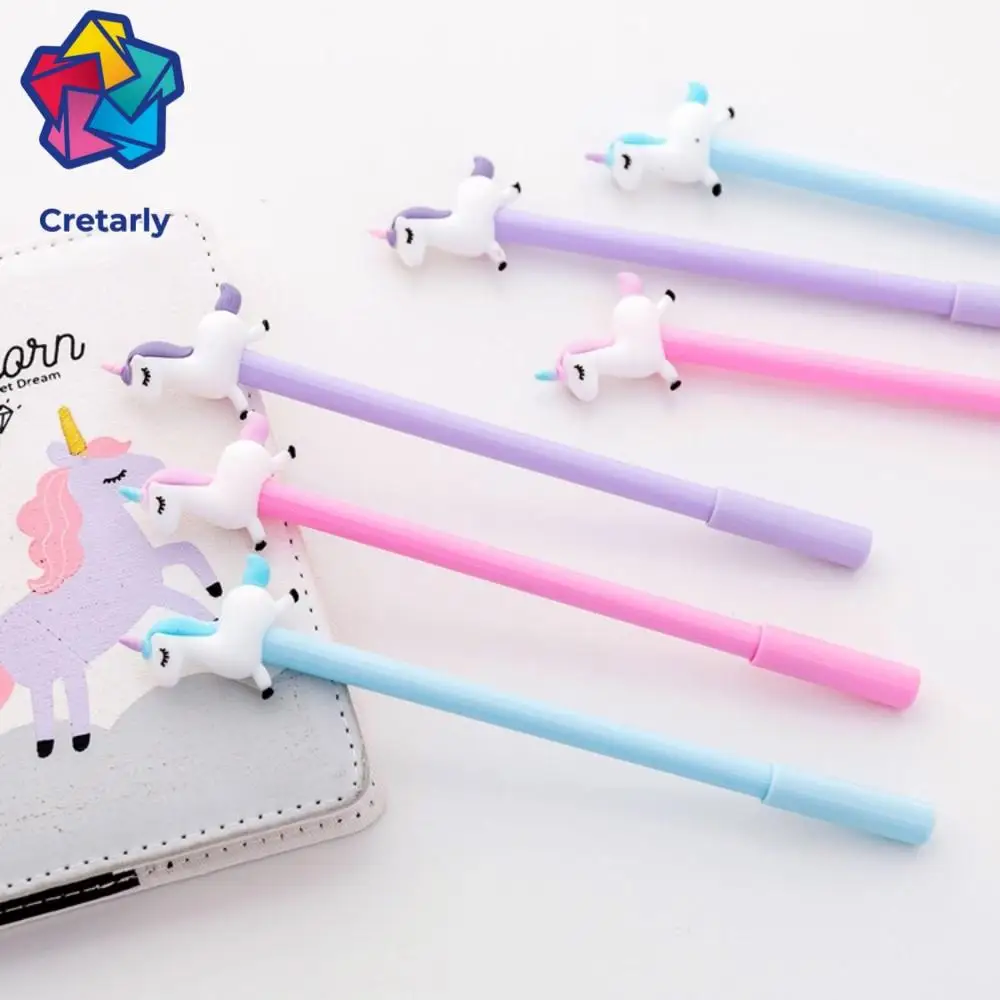 

1 Pcs Kawaii Jump Unicorn Gel Pen Cartoon Animal Escolar 0.38mm Neutral Pen Cute Writing Stationery School Supplies