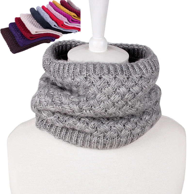 2019 Femmes Hommes Hiver Chaud Cou Anneau Enveloppes Tricote Laine Col Benitier Cercle Echarpe Femme Snood Thermique Ski Polaire Echarpes Mode Aliexpress