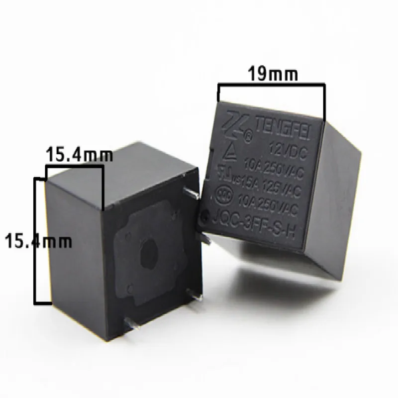 

mini relay 12v 4 feet normally open 10a T73 electromagnetic relay JQC-3F Silver contact 5pcs/lot free shipping