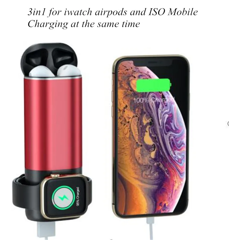 

N31 Magnetic Wireless Charger 5200mAh Power Bank for Airpods USB Charging 3 In 1 Wireless Power Bank Charging Accessory