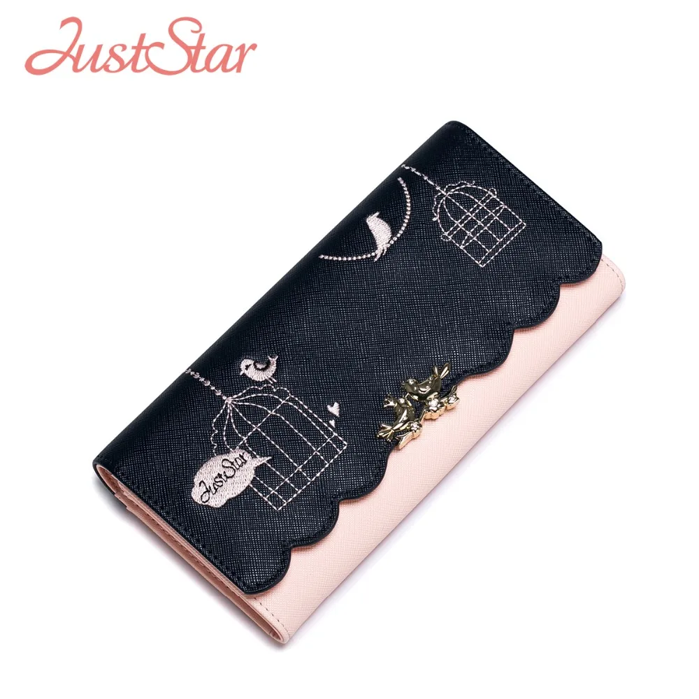 JUST STAR женские кошельки из искусственной кожи Дамская мода длинный милый